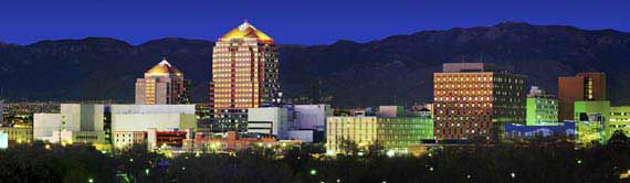 Albuquerque skyline at night